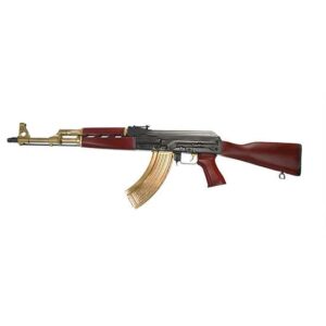 ZASTAVA ZPAPM70 AK RFL 7.62X39 BLK RECEIVER, GOLD CERAKOTE BBL, SERBIAN RED FURN.