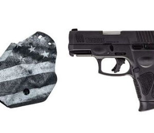 Taurus G3C 1-G3C931-CK7 9mm 3.2" 12+1 Black W/ Black & White US Flag Holster