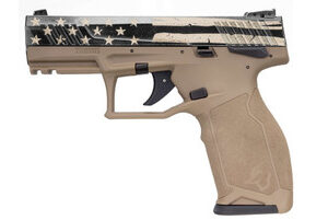 Taurus 1-TX22141-10USD TX22 .22LR 4.1" 10+1 FDE/US Flag Distressed Cerakote